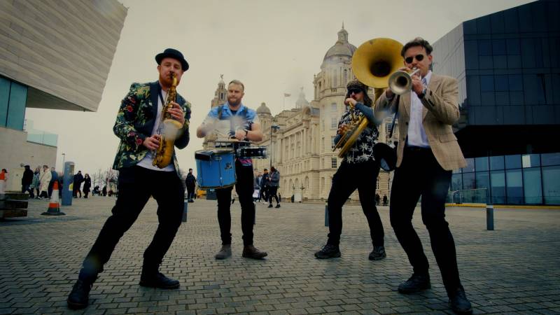 Brass roaming band for hire