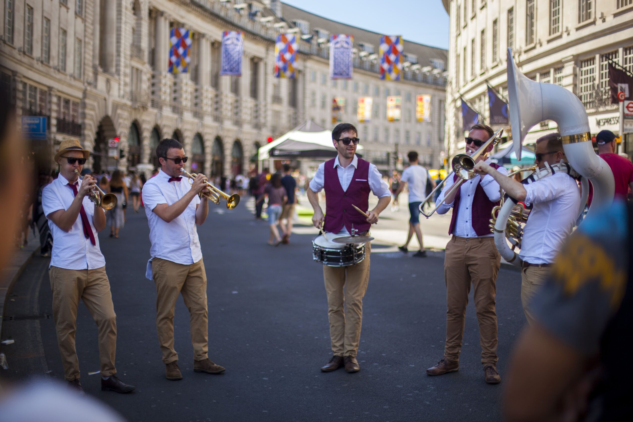 Roaming street brass band